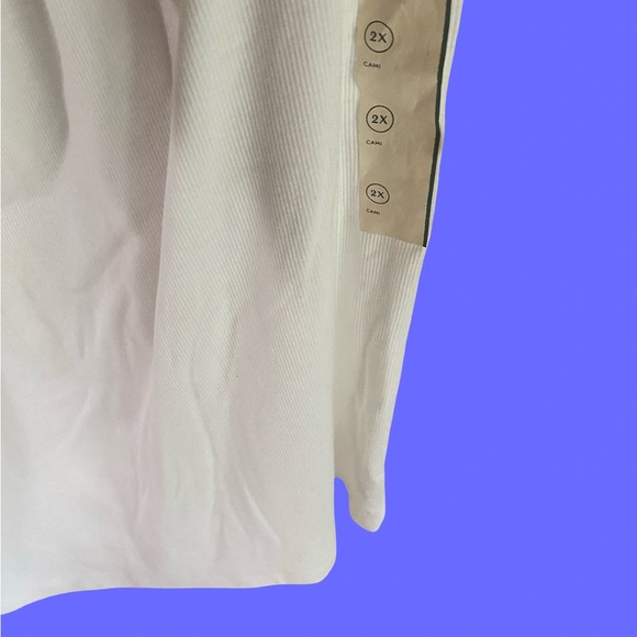 White Ribbed Top - Picture 2 of 2